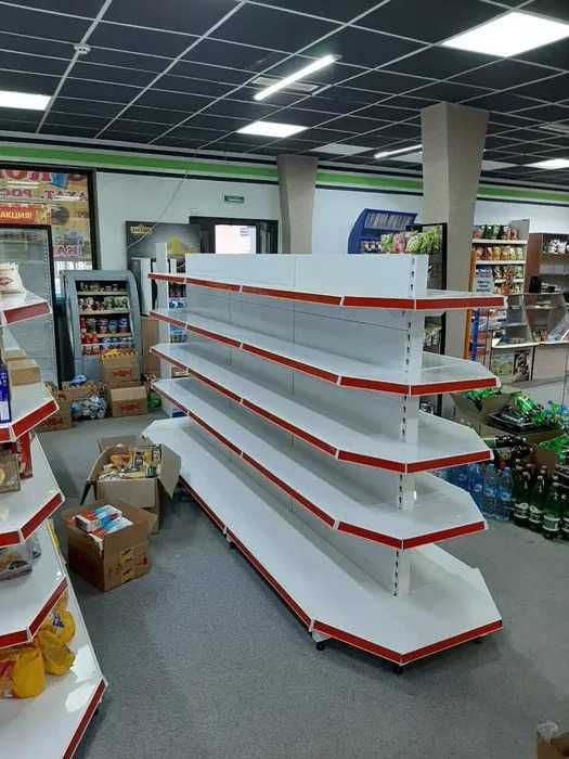 Металлические островные ветрины стелажи полки  торговые для магазина
