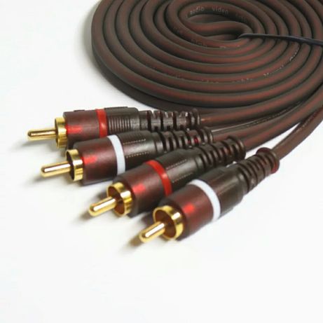 Аудио кабель 2RCA на 2RCA (10метров). Фирменный "YUWEI. Алматы