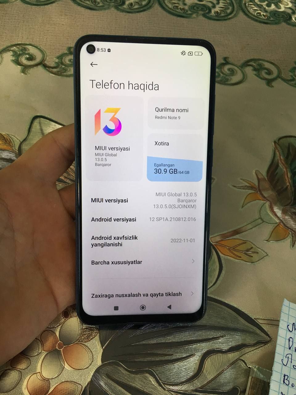 Redmi note 9 sotiladi
