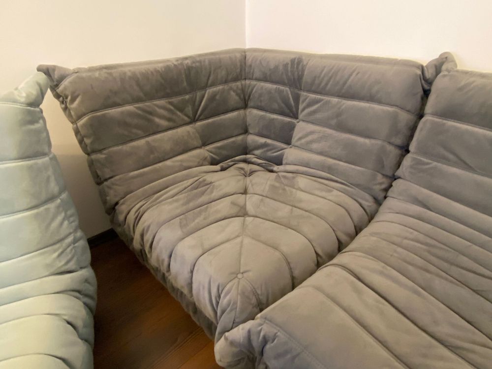 Canapea modulară Divani & Sofa colțar, 3 fotolii, taburet