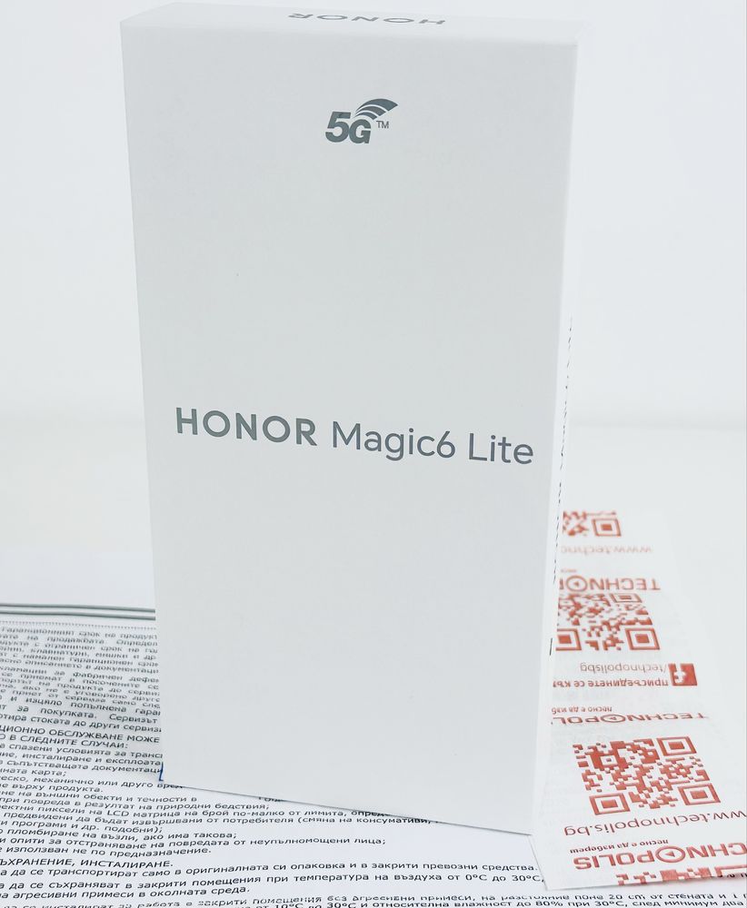 НОВ! Honor Magic 6 Lite 5G 256GB 8RAM Sunrise Orange 2г. Гаранция!