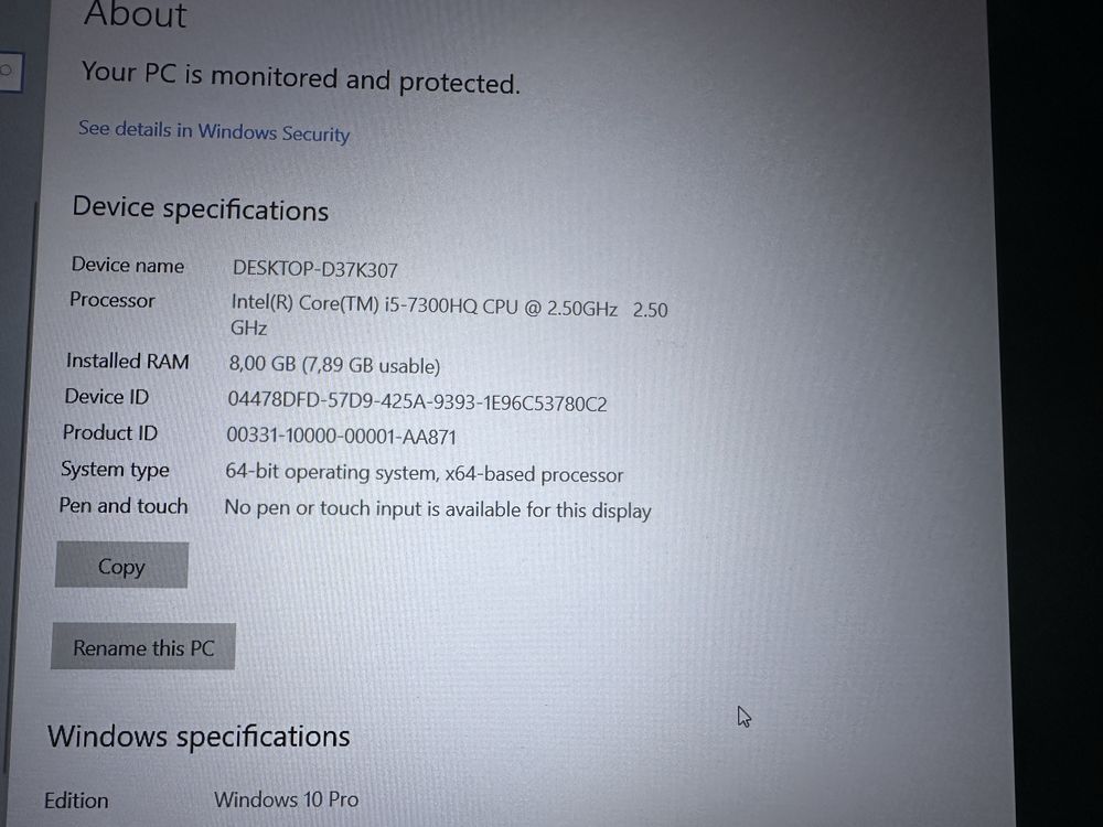 Laptop ASUS i5 gen 7 - 1TB hdd - 256 SSD - 8gb RAM