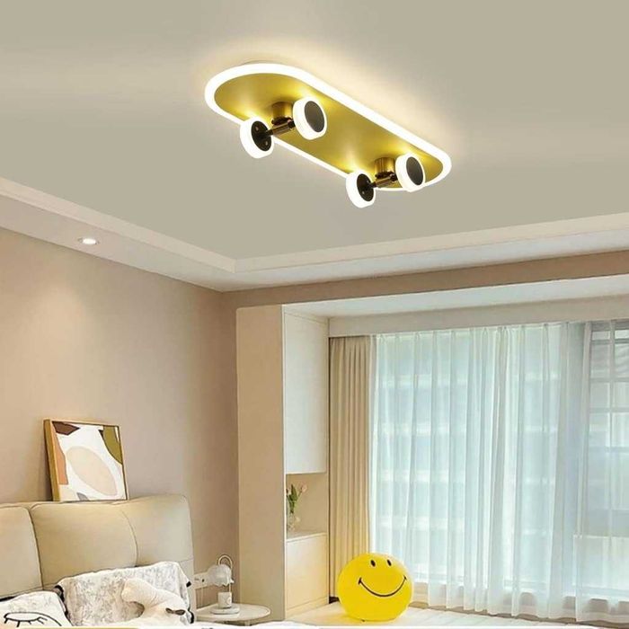 ЛЕД LED лампа полилей, детска лампа скейтборд, таванна лампа, модерна