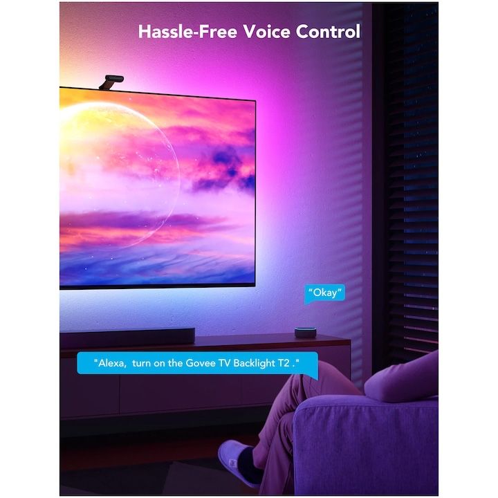 Smart Led лента - интелигентна подцветка Govee - DreamView T2 DUAL TV