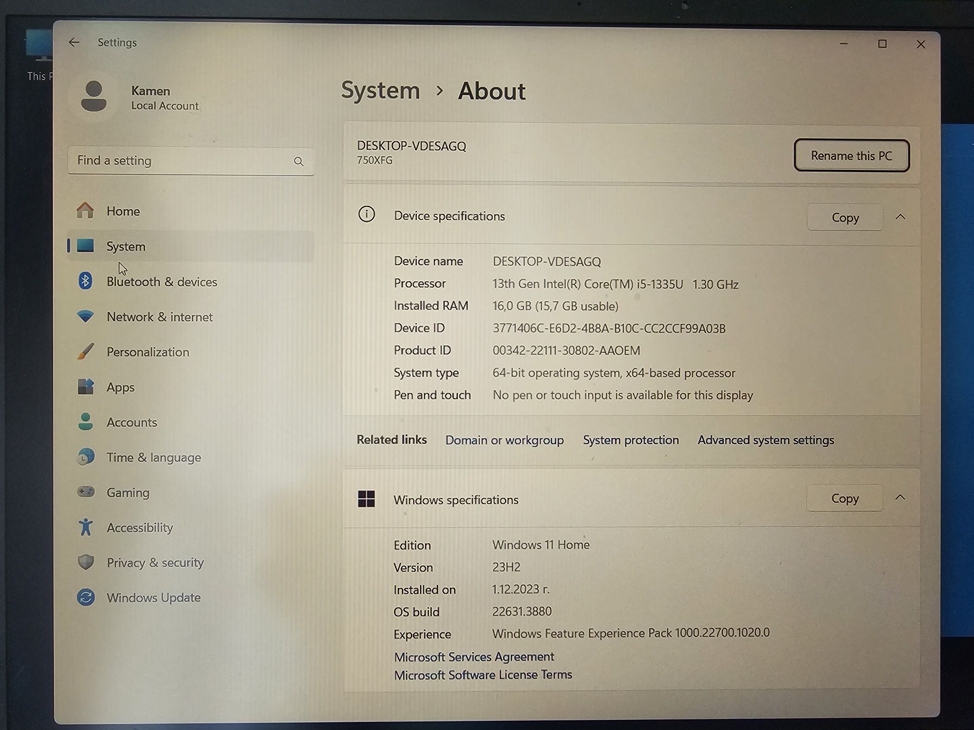 Samsung Galaxy Book3 15,6
