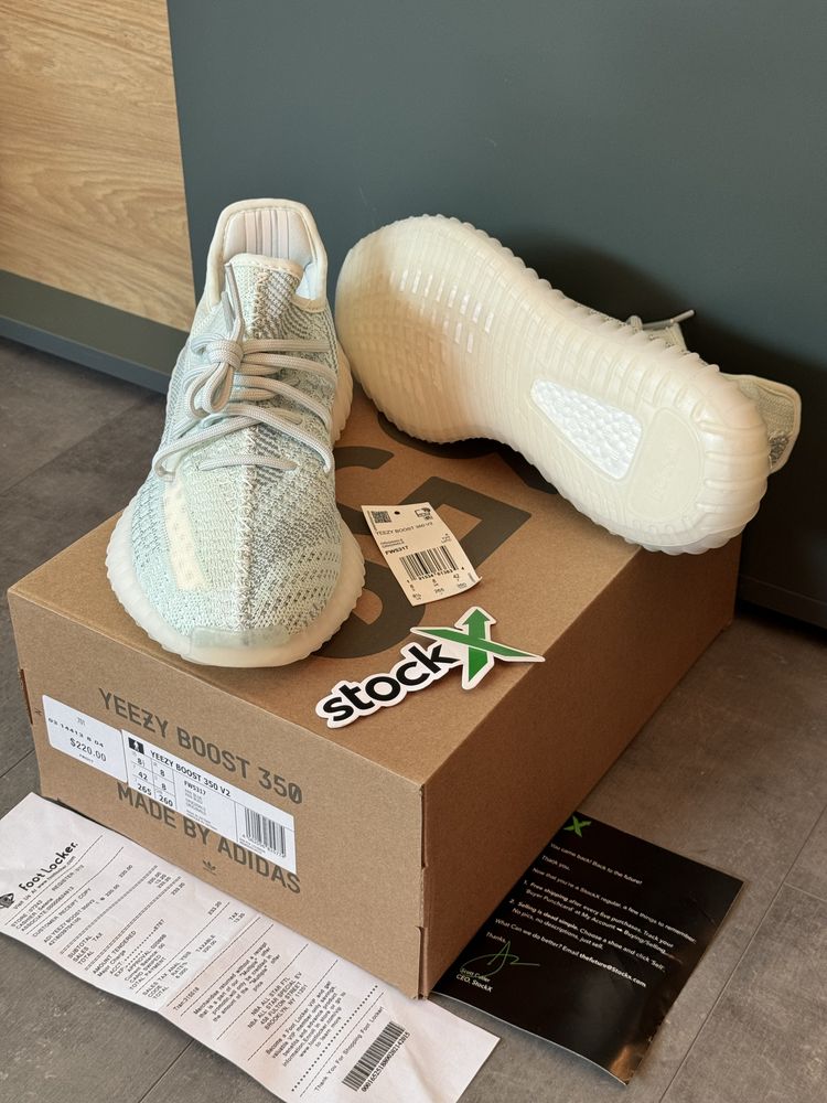 Yeezy Boost 350 v2 Model Cloud White , Poze Reale marimi 36-47