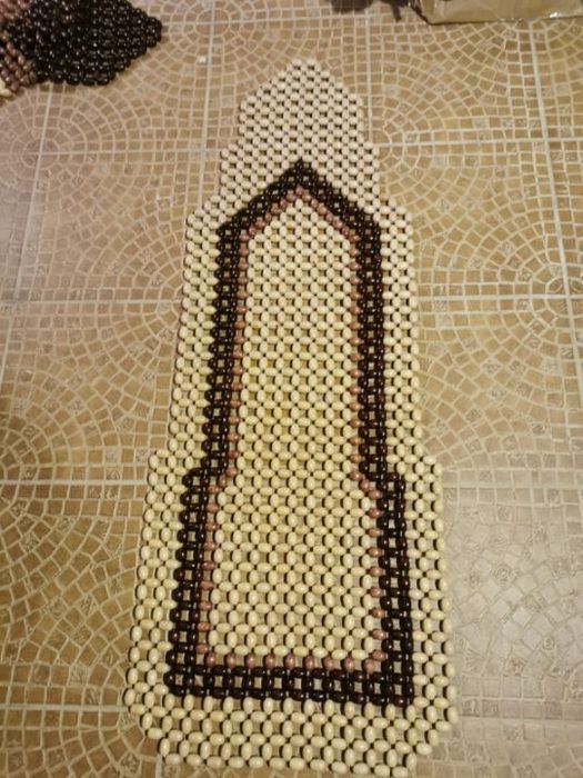 husa scaun cu bile de lemn profil alungit