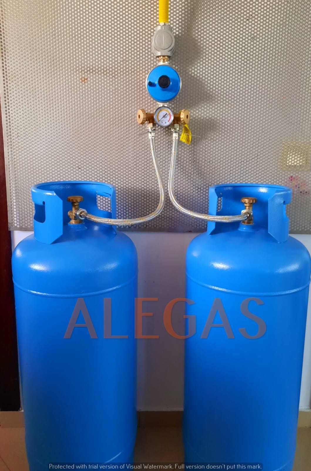 Kit complet 2 butelii GPL propan 50L ,pt centrale 20-28Kw