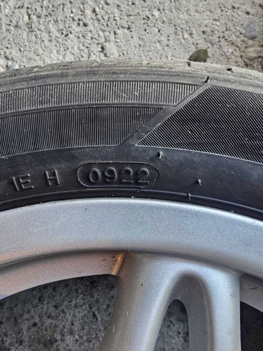 Original, set complet de roti, jante aliaj, cauciucuri de vara, Smart