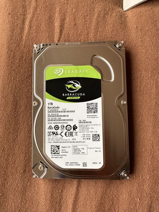 Комплект SSD HDD Памети 16 GB 2х8 DDR 4 2933MHZ HDD 1TB + Nvme 512gb