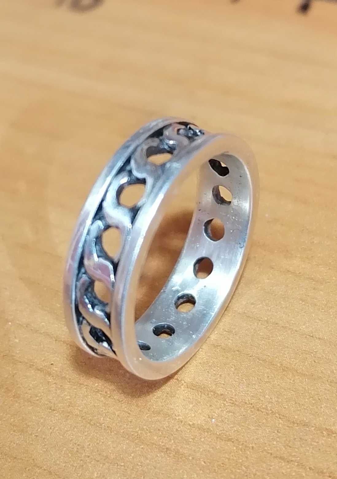 Кольцо мужское серебряное