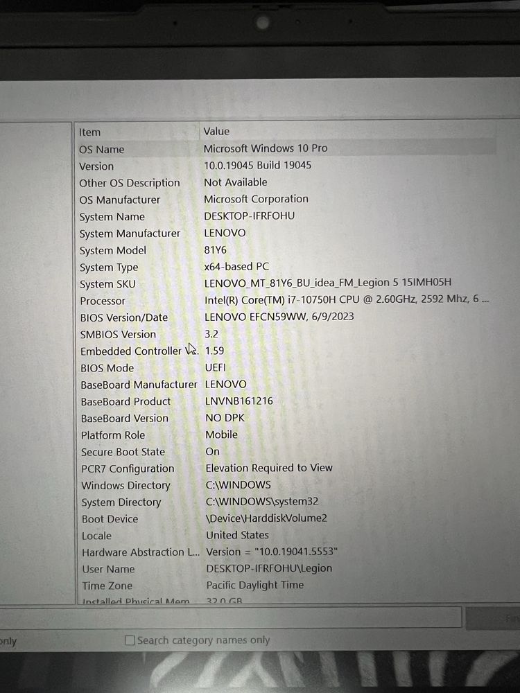 LENOVO Legion 5 15IMHO5H