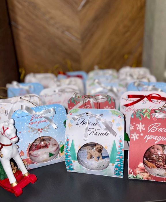 Коледни топки със снимки