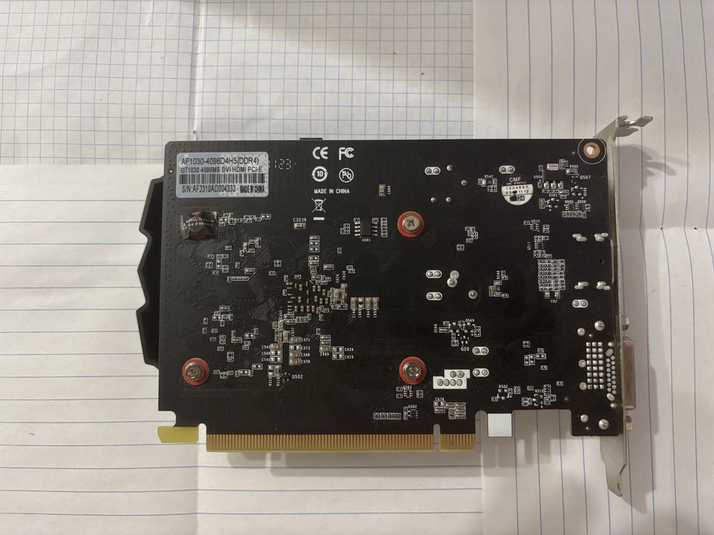 Продаю видеократу AFOX GT 1030 4GB DDR4