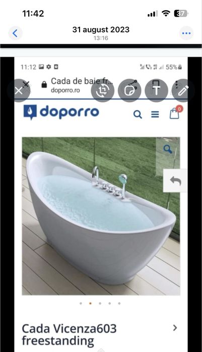 Cada de baie Doporro