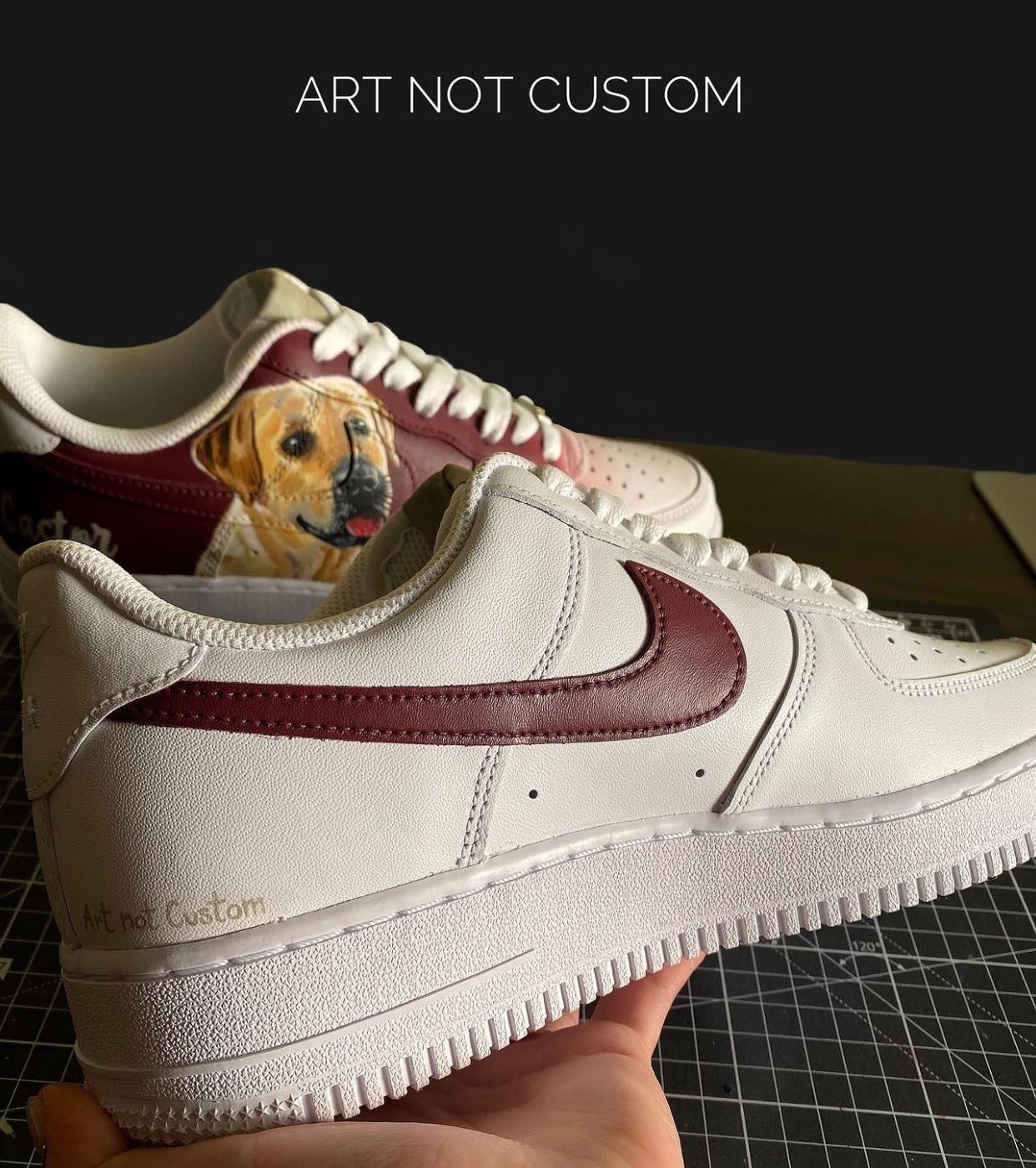 Personalizare sneakersi, AF1 nike, portrete catei, labrador