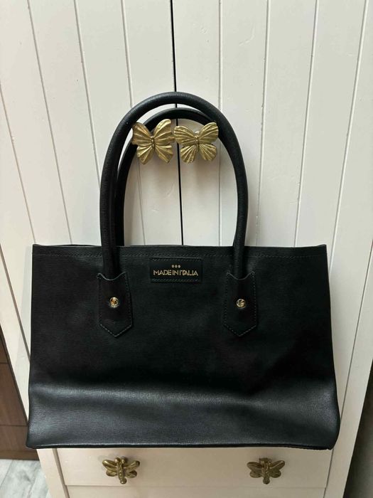 Италианска чанта Естествена кожа , нова