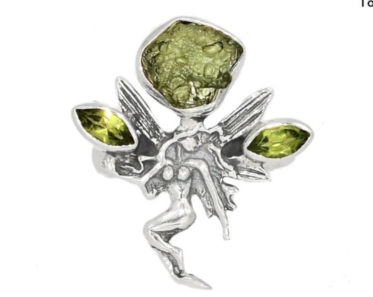 Inel argint deosebit cu moldavite si pandantiv acvamarin