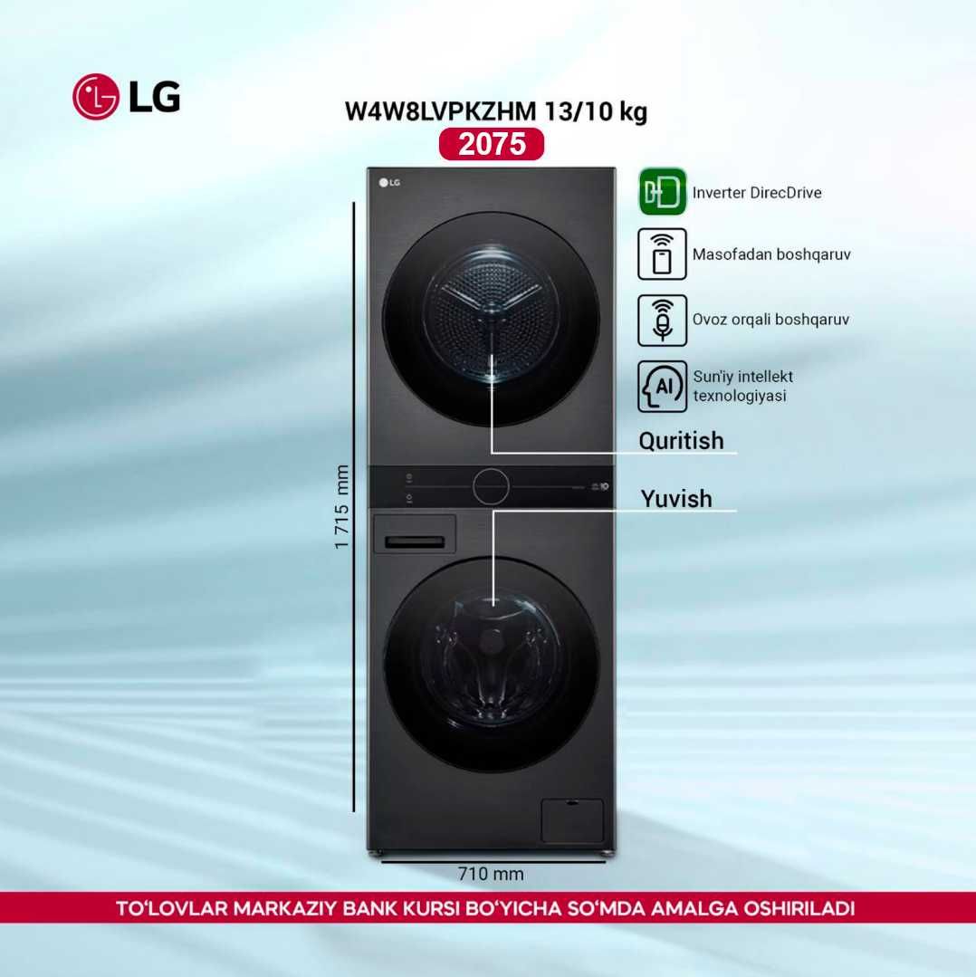 LG kir yuvish mashinasi