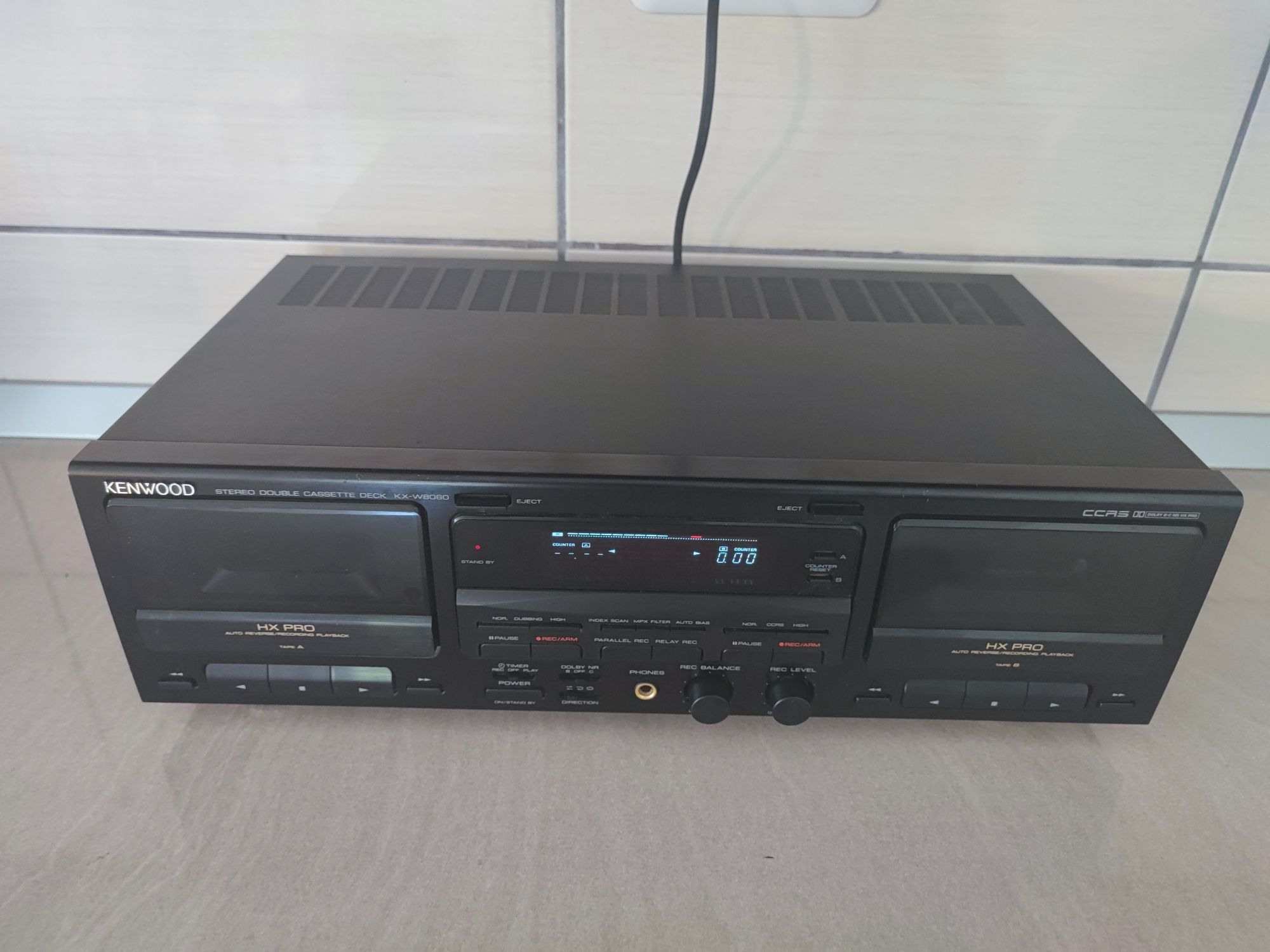Deck Kenwood KX W8060 deck dublu recorder caseta tape auto reverse HX