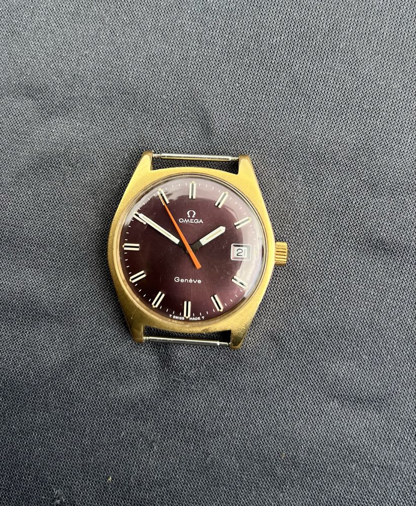Оригинален винтидж Omega Genève | Рядък лилав циферблат | 70-те години