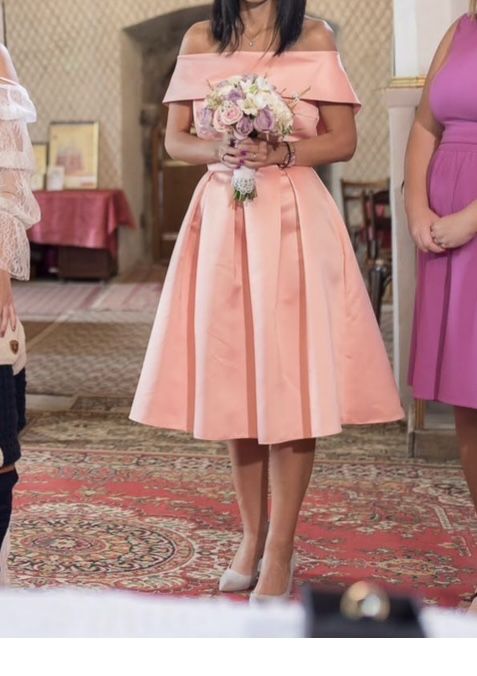 Rochie ocazie roz somon
