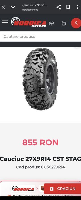 Anvelope NOI  atv CST STAG  27x9. 14 CF MOTO