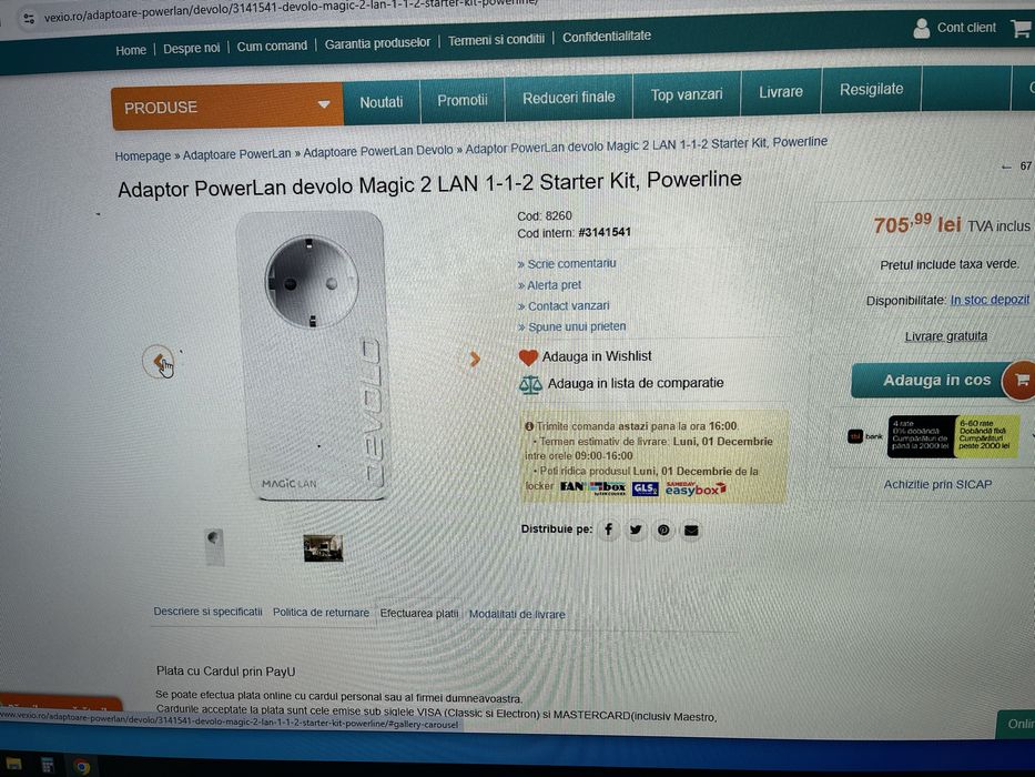 Devolo 1000 Starter Set+ internet prin cablu prin reteaua electrica