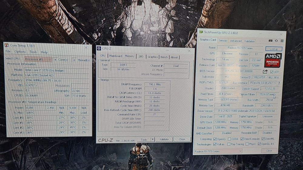 Unitate PC Gaming i7 3770 video 4GB RX 570 16GB RAM SSD