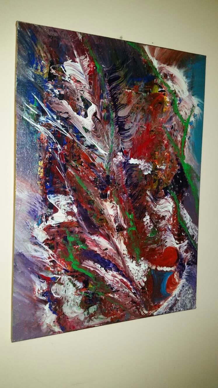 Tablou abstract "Confluente cromatice" - 50x70 cm