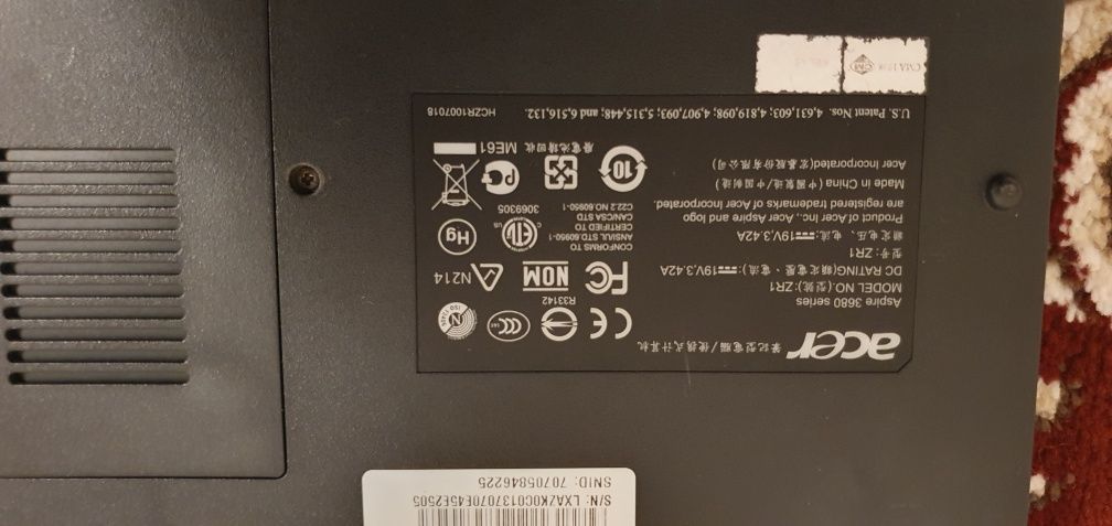 Ноутбук acer Aspire 3680