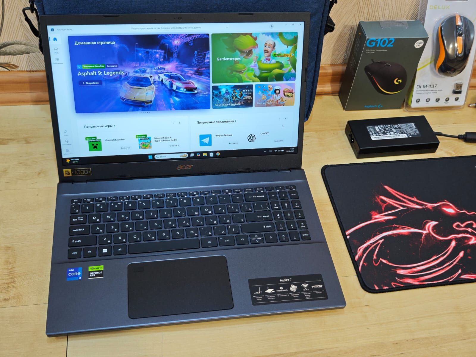 x16 ядер Core i7 -12 го SSD 1024GB Acer мощный ноутбук Игровой Алматы