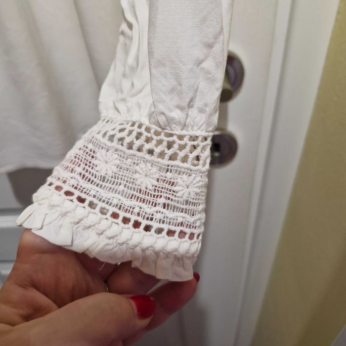 Bluza bumbac cu dantela,  44