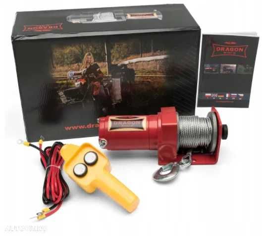 Troliu electric Dragon Winch 2000lbs(trage 906kg) la 12V
