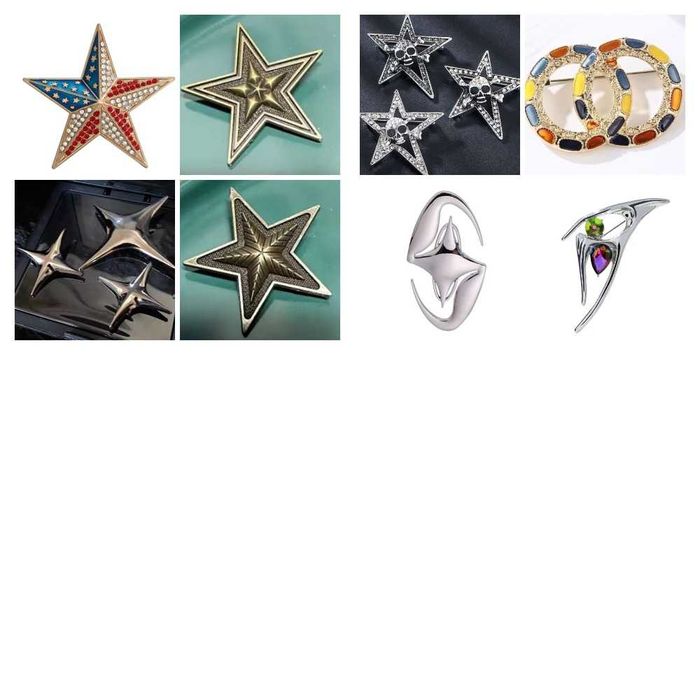 Коллекция. Брошь-Звезда. Абстрактная брошь