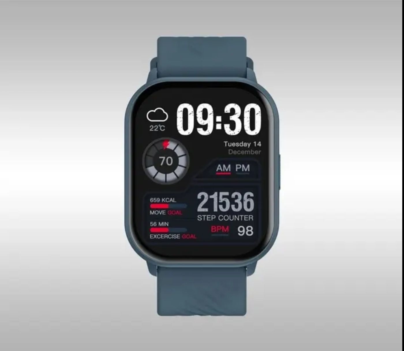 Smartwatch Zeblaze GTS 3 Midnight Blue, Display 2.03'', Apel vocal