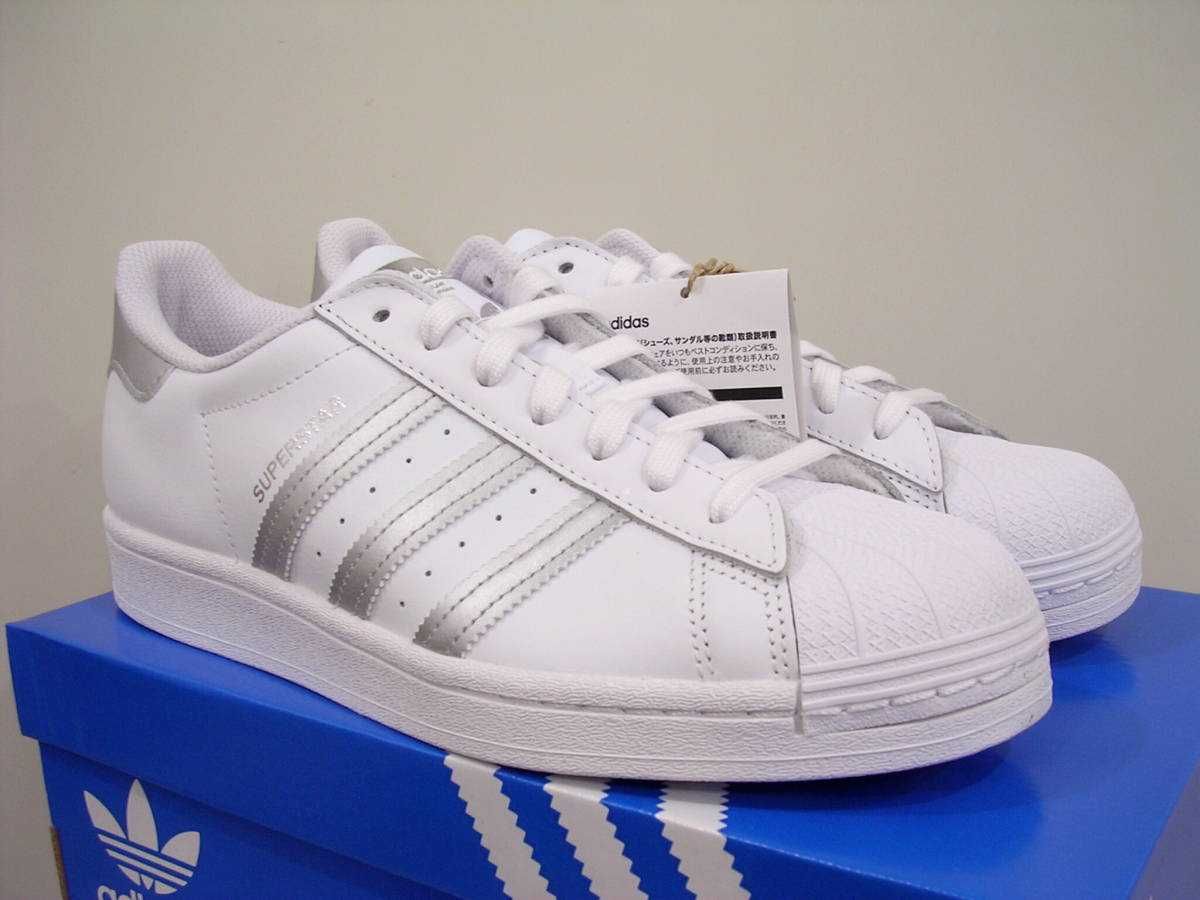 Оригинални маратонки *ADIDAS SUPERSTAR Silver  * EU 42 2/3 - 43 1/3