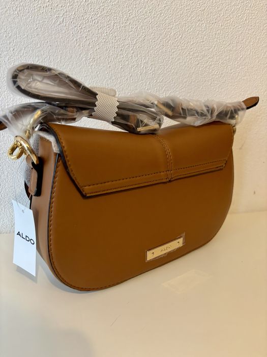 Aldo – Geantă de umăr caramel cu detalii aurii