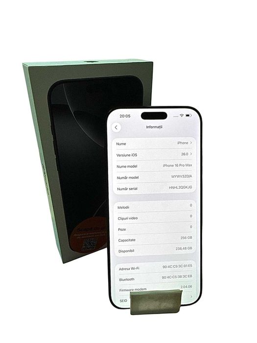 Iphone 16 Pro Max 256Gb Black / Amanet Cashbook Colentina