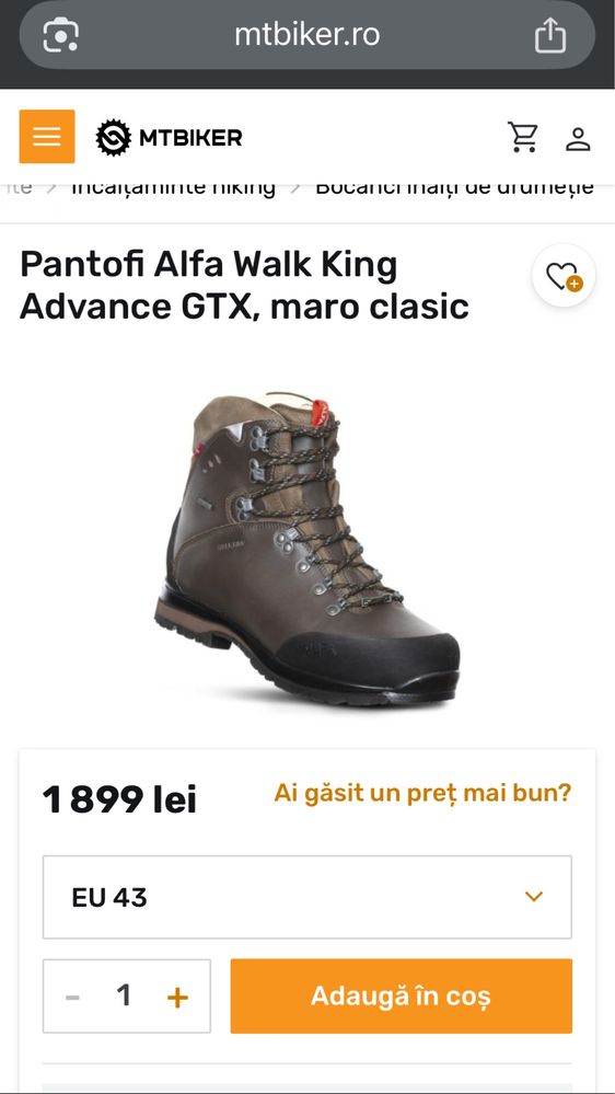 Bocanci Alfa walkking  advance GTX…noi…