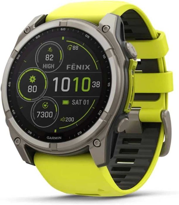 Нов! 2г Гаранция! Garmin Fenix 8 Solar Sapphire GPS 51mm - Yellow/Grap