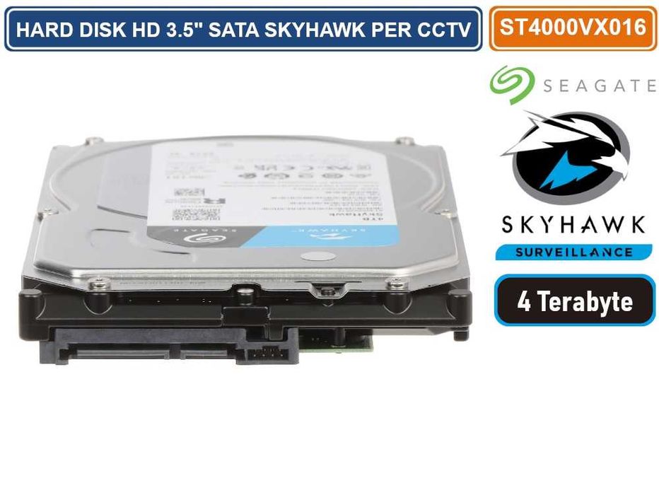 Hard Disk Seagate Skyhawk 4TB 256MB SATA3 PC NAS NVR DVR Nou Sigilat