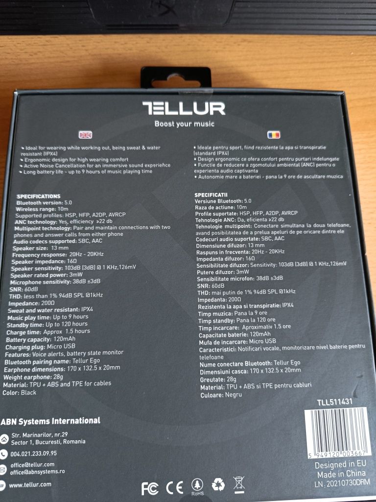 Căsti Tellur TLL511431 (Noi, Sigilate)