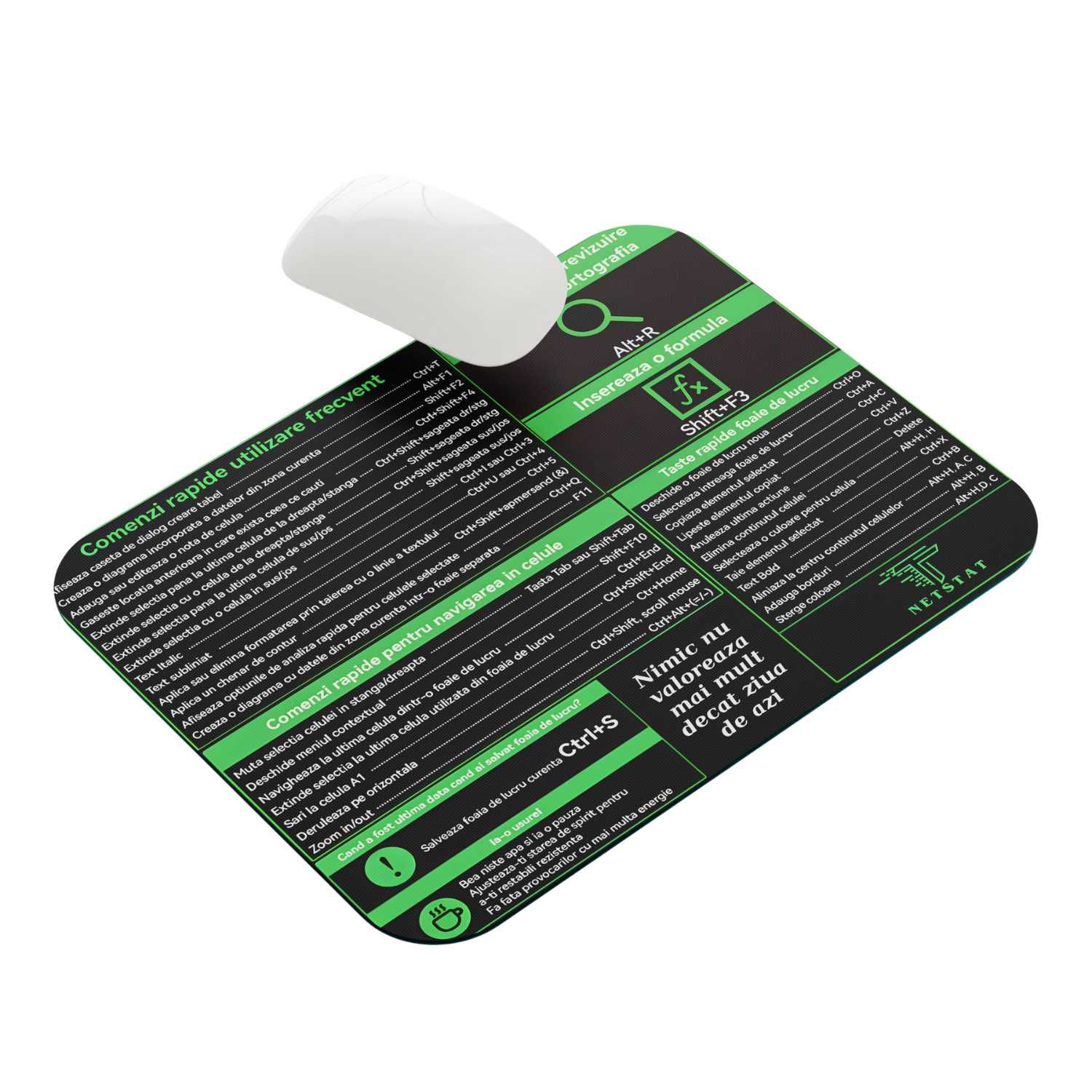 Mousepad Excel, Ergonomic. 240x200x1.5mm, Negru