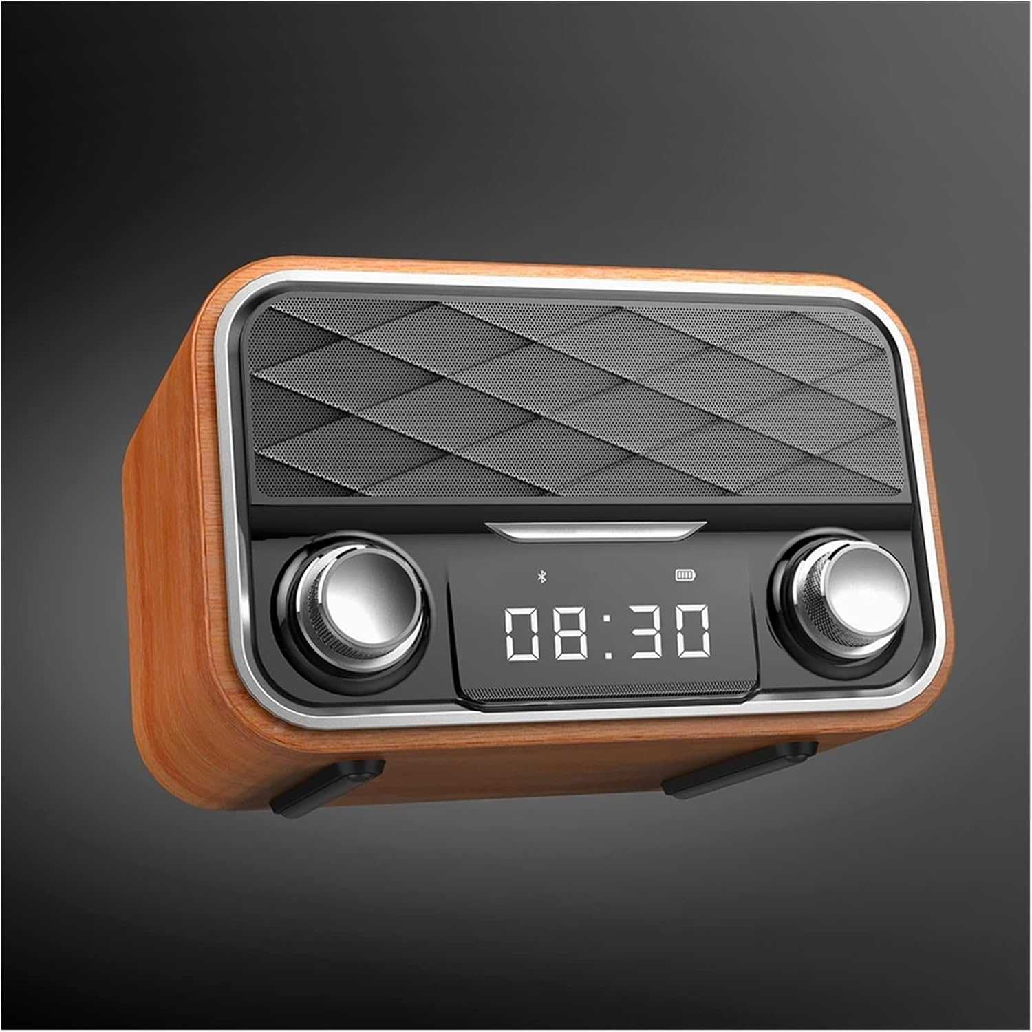 Radio portabil retro Bluetooth FM AUX difuzor wireless baterie 2000mAh