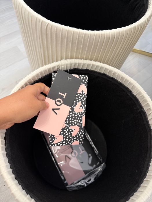 set 2 taburete cu depozitare, stofă Gill, Mobexpert