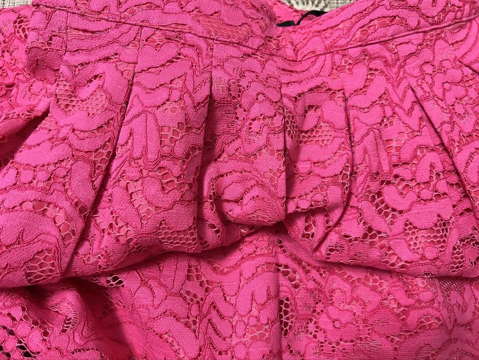 Fusta Marciano, noua, roz fucsia, din dantela, 38