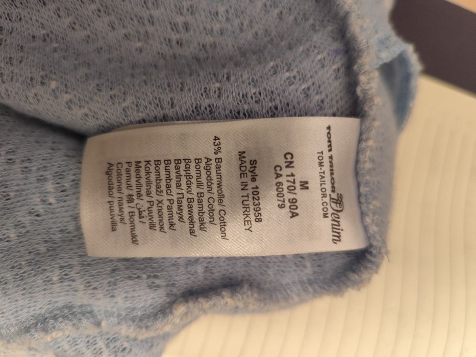 Jerseu Tom Tailor - mărime M - 43% bumbac