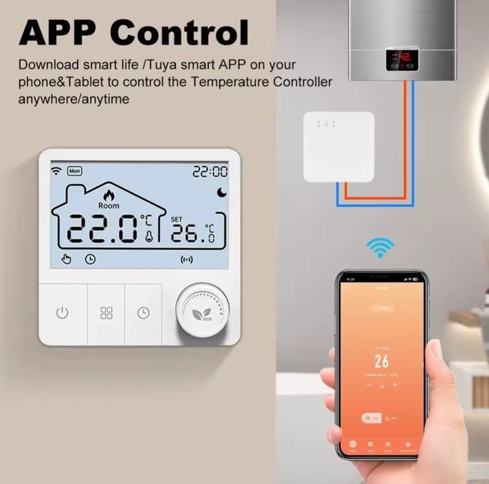 Nou Sigilat Termostat Ambient WiFi Smart Fara Fir