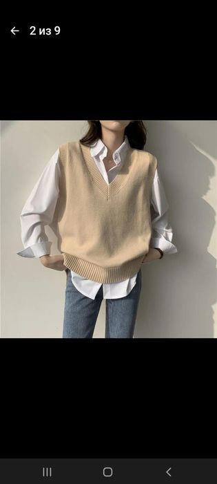 Вязаный жилетка весна и осень